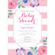 Light Pink Vintage Flower Baby Shower Invitations Image 4 of 6